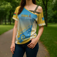 Personalised Vanuatu Sanma Day Cross Shoulder Shirt Special Style - Polynesian Pride