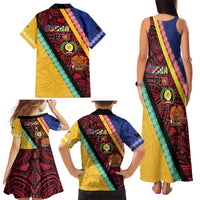 Love Torba PNG Day Family Matching Tank Maxi Dress and Hawaiian Shirt Together We Grow - Polynesian Pride