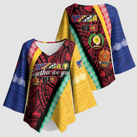 Love Torba PNG Day Kimono Sleeve Blouse Together We Grow - Polynesian Pride