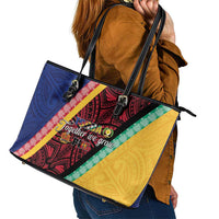 Love Torba PNG Day Leather Tote Bag Together We Grow - Polynesian Pride