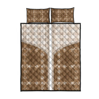 Beige Hawaii Paniolo Quilt Motif Quilt Bed Set LT05 - Polynesian Pride