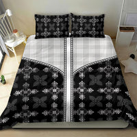 Black Hawaii Paniolo Quilt Motif Bedding Set LT05 - Polynesian Pride