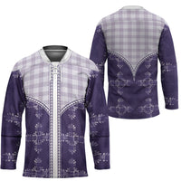 Purple Hawaii Paniolo Quilt Motif Hockey Jersey LT05 - Polynesian Pride