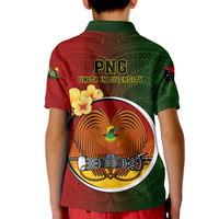 Papua New Guinea Chimbu Province Kid Polo Shirt Mix Coat Of Arms Polynesian Pattern LT05 - Polynesian Pride