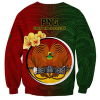 Papua New Guinea Chimbu Province Sweatshirt Mix Coat Of Arms Polynesian Pattern LT05 - Polynesian Pride