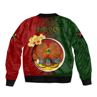 Personalized Papua New Guinea Chimbu Province Bomber Jacket Mix Coat Of Arms Polynesian Pattern LT05 - Polynesian Pride