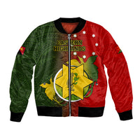 Papua New Guinea Eastern Highlands Province Bomber Jacket Mix Coat Of Arms Polynesian Pattern LT05 Unisex Red - Polynesian Pride