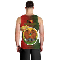 Papua New Guinea Eastern Highlands Province Men Tank Top Mix Coat Of Arms Polynesian Pattern LT05 - Polynesian Pride