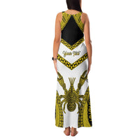 Personalised Niue The Rock Of Polynesia Family Matching Tank Maxi Dress and Hawaiian Shirt Peniamina Gospel Day Yellow Version