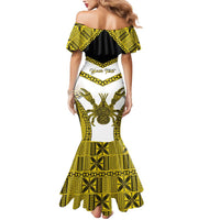 Personalised Niue The Rock Of Polynesia Mermaid Dress Peniamina Gospel Day Yellow Version
