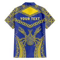 Personalised Niue The Rock Of Polynesia Family Matching Short Sleeve Bodycon Dress and Hawaiian Shirt Peniamina Gospel Day Blue Version