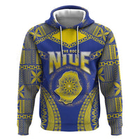 Personalised Niue The Rock Of Polynesia Zip Hoodie Peniamina Gospel Day Blue Version