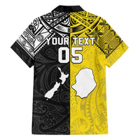 Custom New Zealand Maori And Niue Hiapo Family Matching Summer Maxi Dress and Hawaiian Shirt Lizard And Coconut Crab Together