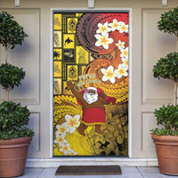 Papua New Guinea Retro Christmas Door Cover Hamamas Krismas - Polynesian Pride