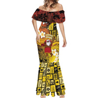 Papua New Guinea Retro Christmas Mermaid Dress Hamamas Krismas - Polynesian Pride