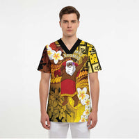 Papua New Guinea Retro Christmas Scrub Top Hamamas Krismas - Polynesian Pride