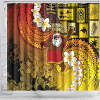 Papua New Guinea Retro Christmas Shower Curtain Hamamas Krismas - Polynesian Pride