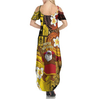 Papua New Guinea Retro Christmas Summer Maxi Dress Hamamas Krismas - Polynesian Pride