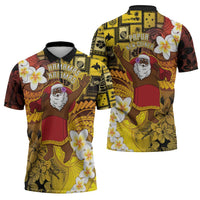 Papua New Guinea Retro Christmas Zipper Polo Shirt Hamamas Krismas LT05 - Polynesian Pride
