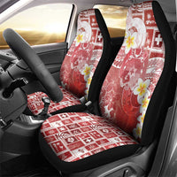 Tonga Christmas Car Seat Cover Kilisimasi Fiefia Retro Style Red LT05 - Polynesian Pride