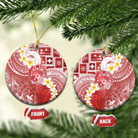 Tonga Christmas Ceramic Ornament Kilisimasi Fiefia Retro Style Red LT05 Circle Red - Polynesian Pride