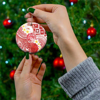 Tonga Christmas Ceramic Ornament Kilisimasi Fiefia Retro Style Red LT05 - Polynesian Pride