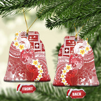 Tonga Christmas Ceramic Ornament Kilisimasi Fiefia Retro Style Red LT05 Bell Flake Red - Polynesian Pride