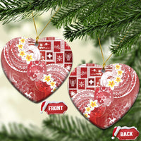 Tonga Christmas Ceramic Ornament Kilisimasi Fiefia Retro Style Red LT05 Heart Red - Polynesian Pride