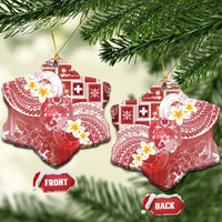 Tonga Christmas Ceramic Ornament Kilisimasi Fiefia Retro Style Red LT05 Snow Flake Red - Polynesian Pride