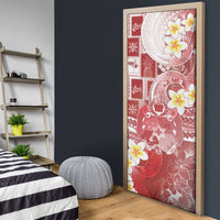 Tonga Christmas Door Cover Kilisimasi Fiefia Retro Style Red - Polynesian Pride