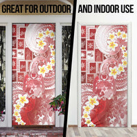 Tonga Christmas Door Cover Kilisimasi Fiefia Retro Style Red - Polynesian Pride