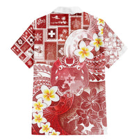 Tonga Christmas Family Matching Mermaid Dress and Hawaiian Shirt Kilisimasi Fiefia Retro Style Red - Polynesian Pride