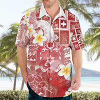 Tonga Christmas Hawaiian Shirt Kilisimasi Fiefia Retro Style Red - Polynesian Pride