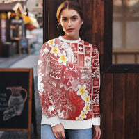 Tonga Christmas Ugly Christmas Sweater Kilisimasi Fiefia Retro Style Red LT05 - Polynesian Pride