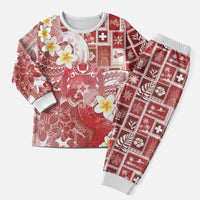 Tonga Christmas Pajama Set Kilisimasi Fiefia Retro Style Red LT05 Men Red - Polynesian Pride