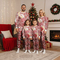 Tonga Christmas Pajama Set Kilisimasi Fiefia Retro Style Red LT05 - Polynesian Pride