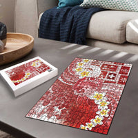 Tonga Christmas Puzzle Kilisimasi Fiefia Retro Style Red - Polynesian Pride