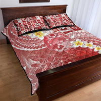 Tonga Christmas Quilt Bed Set Kilisimasi Fiefia Retro Style Red - Polynesian Pride