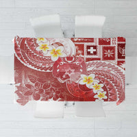 Tonga Christmas Tablecloth Kilisimasi Fiefia Retro Style Red - Polynesian Pride