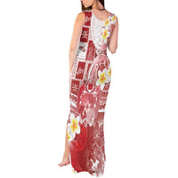 Tonga Christmas Tank Maxi Dress Kilisimasi Fiefia Retro Style Red - Polynesian Pride