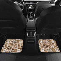 Tonga Christmas Car Mats Kilisimasi Fiefia Retro Style Brown LT05 Set 2pcs - Back Brown - Polynesian Pride