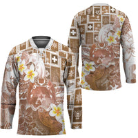 Tonga Christmas Hockey Jersey Kilisimasi Fiefia Retro Style Brown LT05 - Polynesian Pride