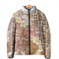 Tonga Christmas Padded Jacket Kilisimasi Fiefia Retro Style Brown - Polynesian Pride