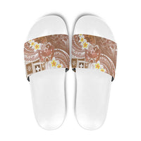 Tonga Christmas Slide Sandals Kilisimasi Fiefia Retro Style Brown - Polynesian Pride