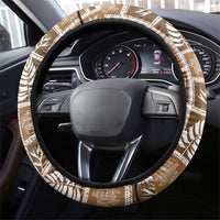 Tonga Christmas Steering Wheel Cover Kilisimasi Fiefia Retro Style Brown LT05 - Polynesian Pride