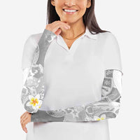 Tonga Christmas Arm Sleeves Kilisimasi Fiefia Retro Style White - Polynesian Pride