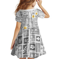 Tonga Christmas Kid Short Sleeve Dress Kilisimasi Fiefia Retro Style White LT05 - Polynesian Pride