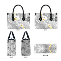 Tonga Christmas Leather Bag Kilisimasi Fiefia Retro Style White - Polynesian Pride