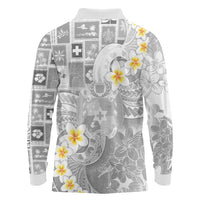 Tonga Christmas Long Sleeve Polo Shirt Kilisimasi Fiefia Retro Style White LT05 - Polynesian Pride