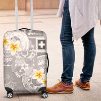 Tonga Christmas Luggage Cover Kilisimasi Fiefia Retro Style White LT05 White - Polynesian Pride